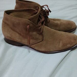 John Varvatos Tan Suede Chukka Boots